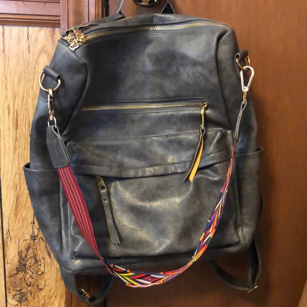 Grey backpack